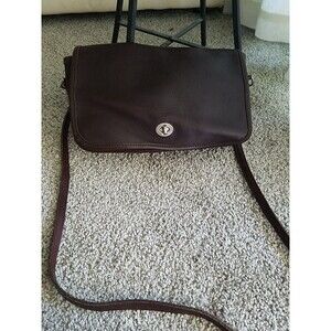 VINTAGE Coach rare Brown Leather 9635 SHOULDER BAG OR CLUTCH Made in USA  euc